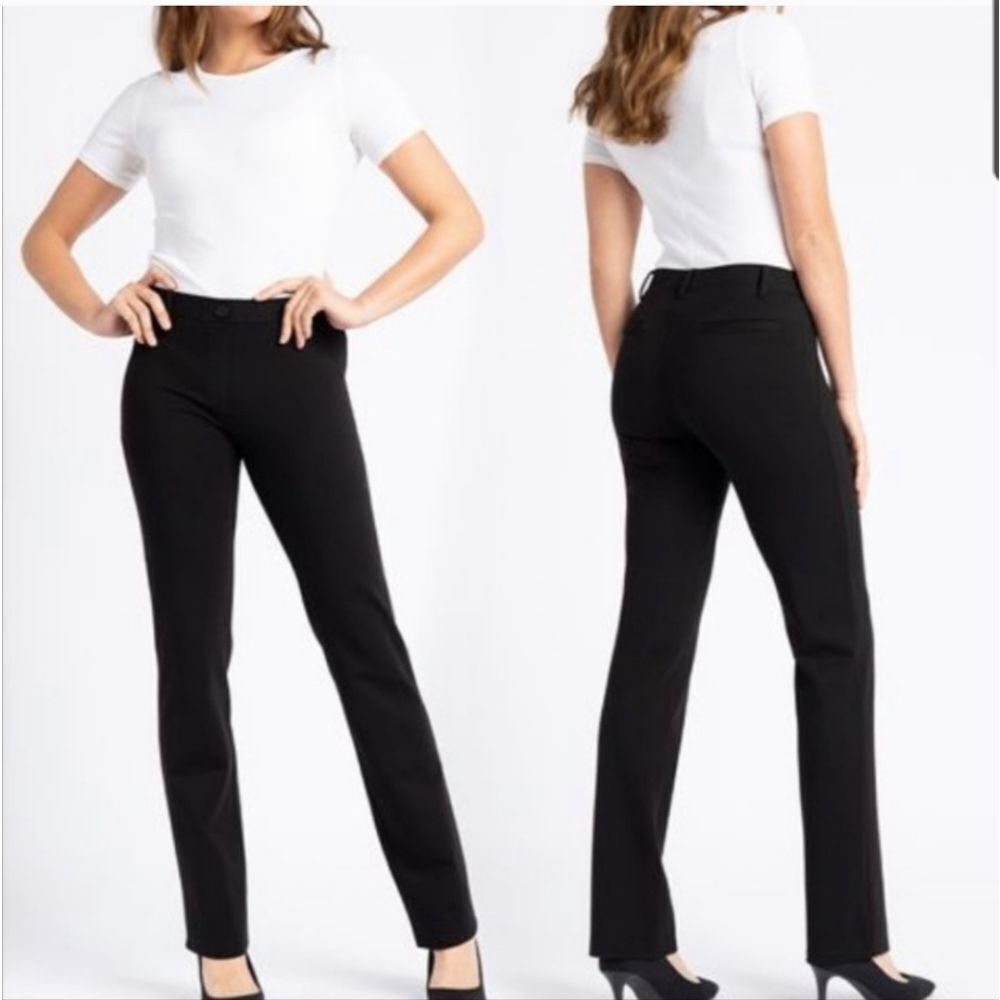 Betabrand Classic Straight Leg Dress Yoga Pant Black MP